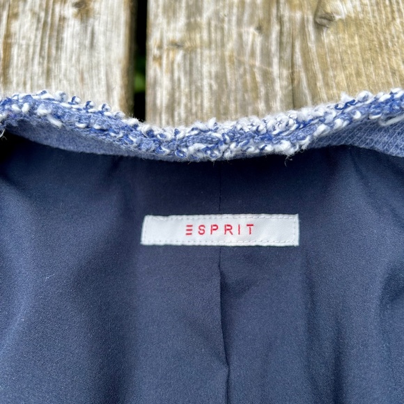 Esprit ⎮ White and blue coatigan - Picture 7 of 9